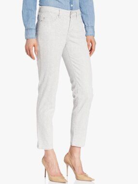 NEW NYDJ Women's Alisha Gray/Multi Fitted Ankle Jeans, Sz. 6